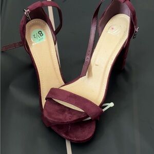 Chic Burgundy Women's Heels